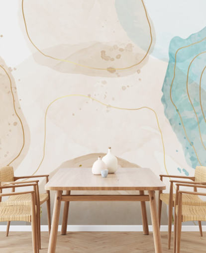 papel pintado de formas acuarelas