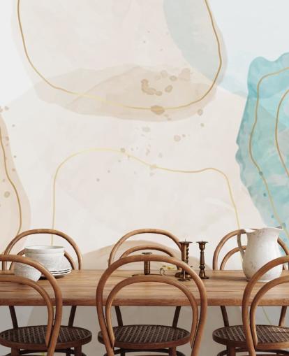 papel pintado de formas acuarelas