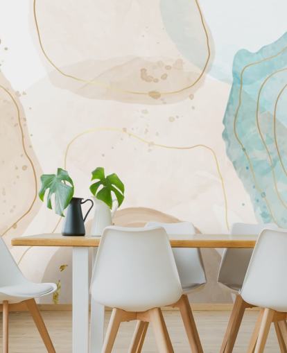 papel pintado de formas acuarelas