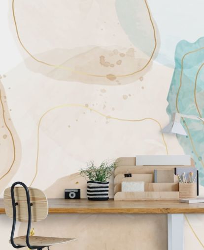 papel pintado de formas acuarelas