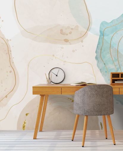 aquarel vormen behang