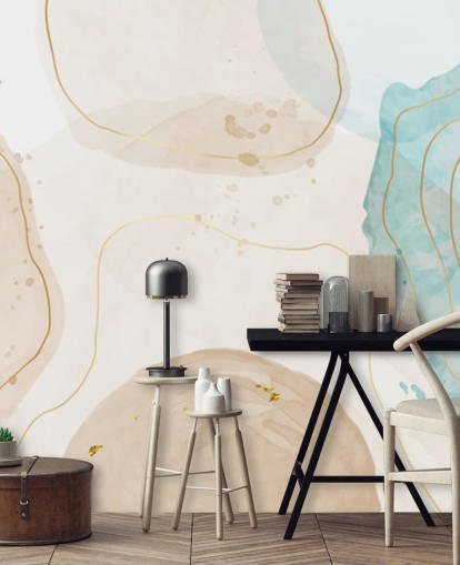 papel pintado de formas acuarelas