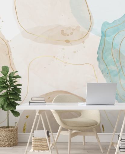 watercolour shapes wallpaper