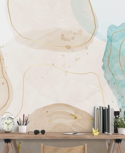 papel de parede de formas aquarela