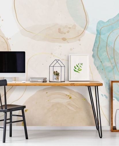 aquarel vormen behang