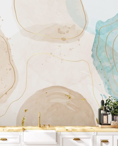 papier peint formes aquarelle