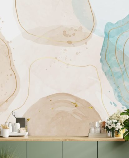 watercolour shapes wallpaper