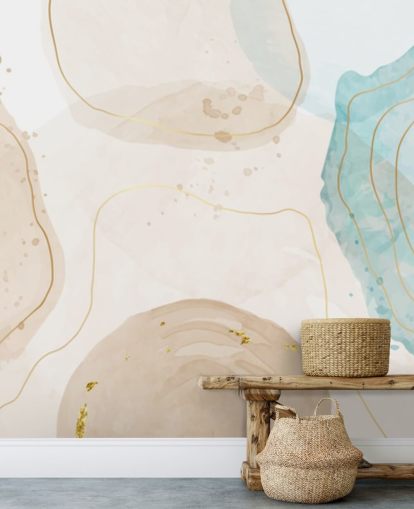 watercolour shapes wallpaper