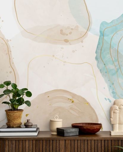 papier peint formes aquarelle