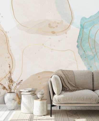 watercolour shapes wallpaper