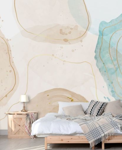 watercolour shapes wallpaper