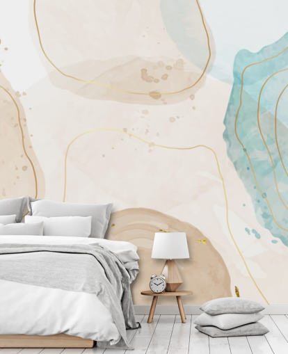 aquarel vormen behang