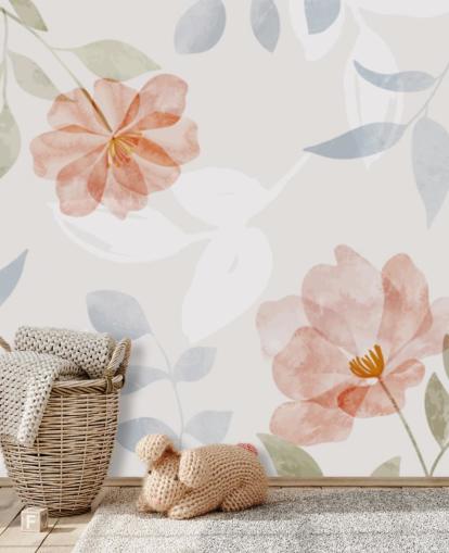 papel pintado floral bastante ligeramente tonificado papel pintado floral bastante ligeramente tonificado