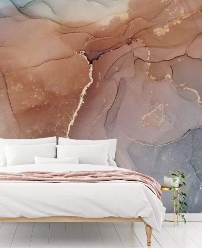 aquarel effect rokerige kleur behang aquarel effect rokerige kleur behang