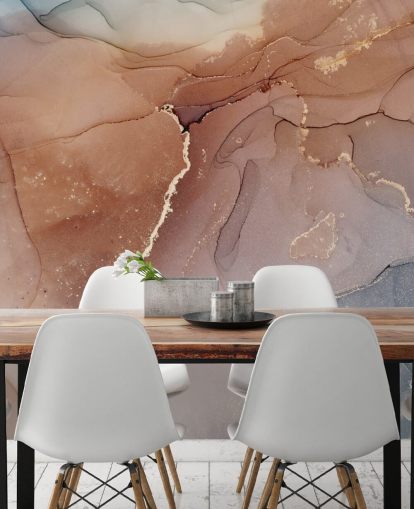 aquarel effect rokerige kleur behang