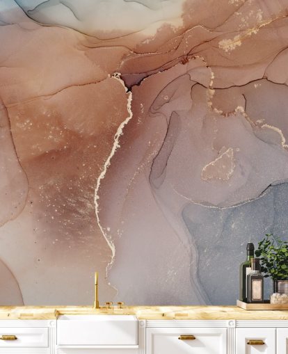 papel pintado efecto acuarela color ahumado