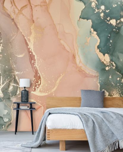 pastellisävyt vaaleanpunaisessa ja vihreässä vesivärimaalauksessa nimeltä Pastel Hues makuuhuoneisiin, kylpyhuoneisiin ja keittiöihin pastellisävyt vaaleanpunaisessa ja vihreässä vesivärimaalauksessa nimeltä Pastel Hues makuuhuoneisiin, kylpyhuoneisiin ja keittiöihin