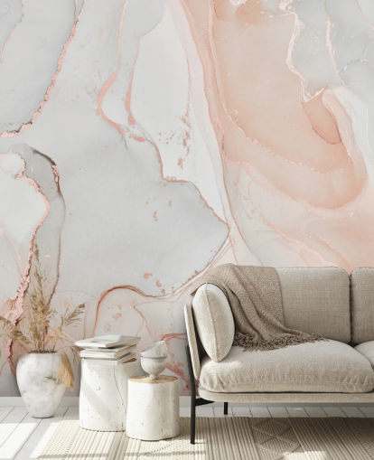 papier peint marbre blanc cassé et rose pêche papier peint marbre blanc cassé et rose pêche