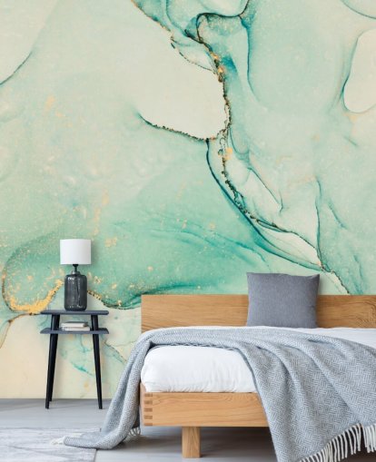 green watercolour wallpaper