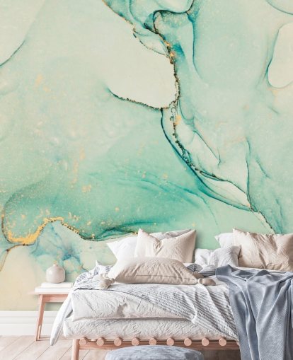 green watercolour wallpaper