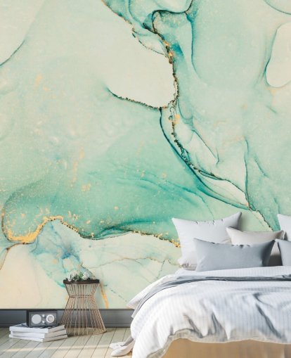 green watercolour wallpaper