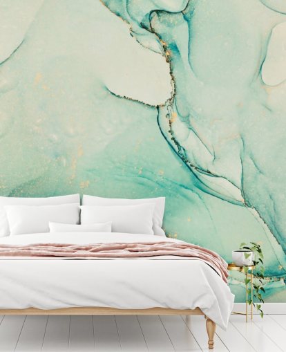 papel pintado acuarela verde