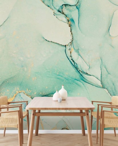 papel de parede aquarela verde