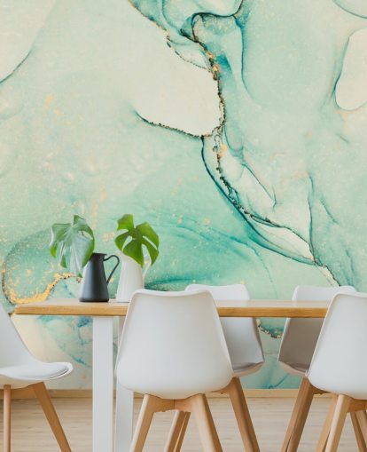 papel de parede aquarela verde