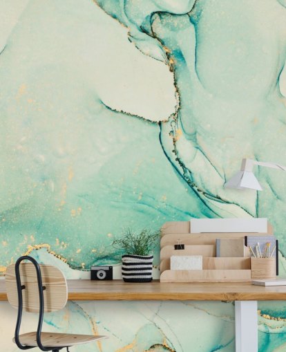 green watercolour wallpaper