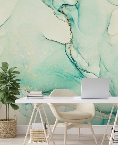 green watercolour wallpaper