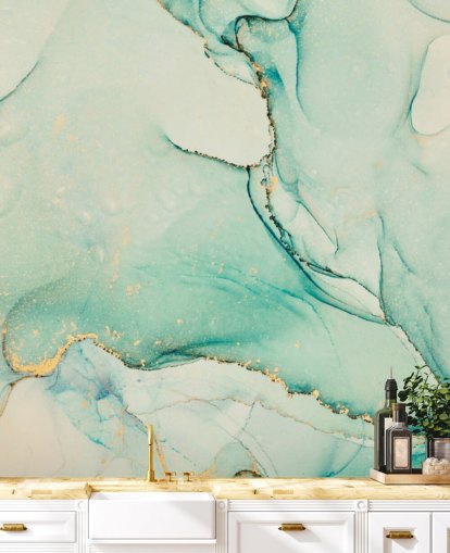 papel de parede aquarela verde