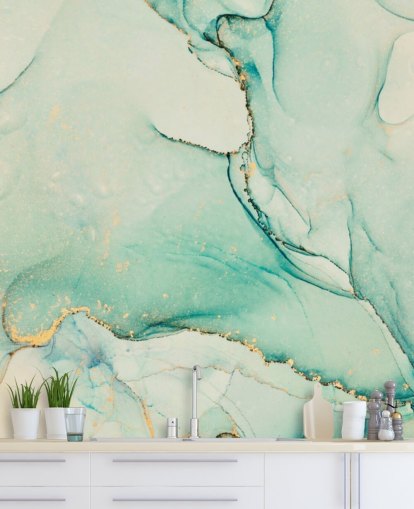 green watercolour wallpaper