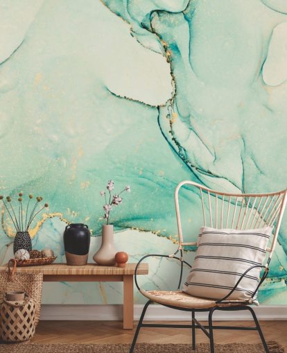 green watercolour wallpaper