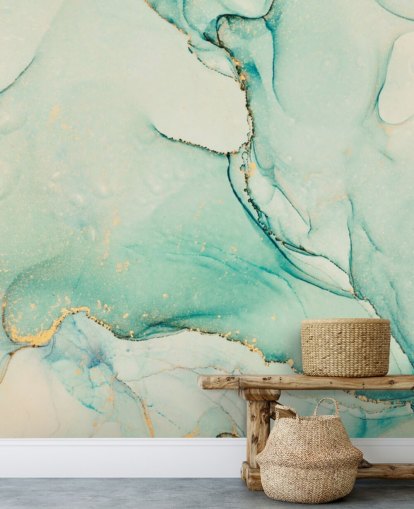 green watercolour wallpaper