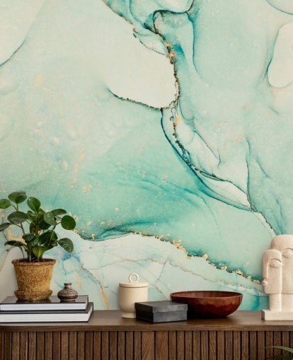 papel pintado acuarela verde