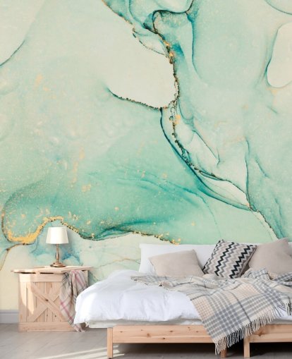 green watercolour wallpaper