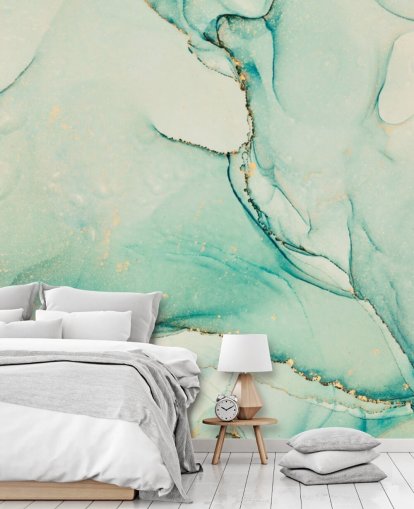 groen aquarel behang groen aquarel behang