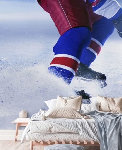 customizable ice hockey wall mural called Ice Hockey Ice for sports clubs and children's bedrooms customizable ice hockey wall mural called Ice Hockey Ice for sports clubs and children's bedrooms