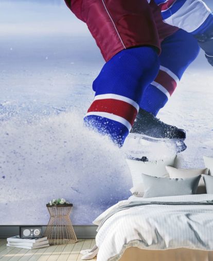 customizable ice hockey wall mural called Ice Hockey Ice for sports clubs and children's bedrooms
