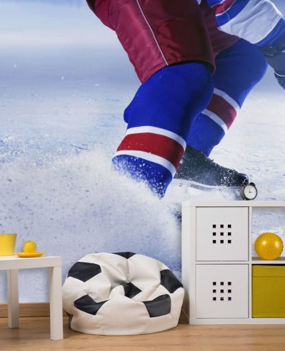 mural de parede de hóquei no gelo personalizável chamado Ice Hockey Ice para clubes esportivos e quartos infantis mural de parede de hóquei no gelo personalizável chamado Ice Hockey Ice para clubes esportivos e quartos infantis