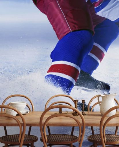 tilpasselig ishockey vægmaleri kaldet Ice Hockey Ice til sportsklubber og børns soveværelser