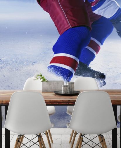 mural de pared de hockey sobre hielo personalizable llamado Ice Hockey Ice para clubes deportivos y dormitorios infantiles mural de pared de hockey sobre hielo personalizable llamado Ice Hockey Ice para clubes deportivos y dormitorios infantiles