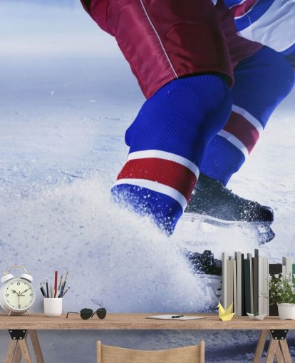 customizable ice hockey wall mural called Ice Hockey Ice for sports clubs and children's bedrooms customizable ice hockey wall mural called Ice Hockey Ice for sports clubs and children's bedrooms