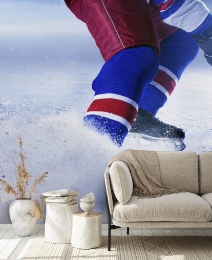 customizable ice hockey wall mural called Ice Hockey Ice for sports clubs and children's bedrooms customizable ice hockey wall mural called Ice Hockey Ice for sports clubs and children's bedrooms