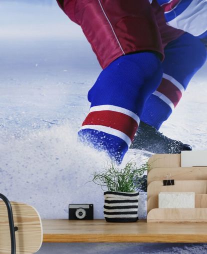 personalisierbares Eishockey-Wandbild namens Ice Hockey Ice für Sportvereine und Kinderzimmer