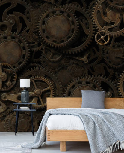 dark steampunk cogs behang dark steampunk cogs behang