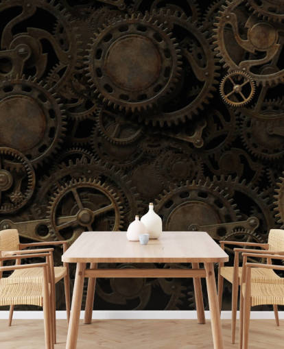 dark steampunk cogs behang dark steampunk cogs behang