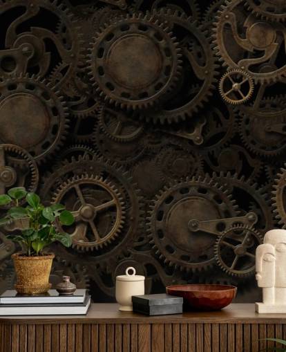 tumma steampunk hammasta tapetti