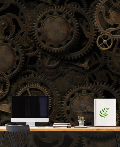 carta da parati dark steampunk cogs
