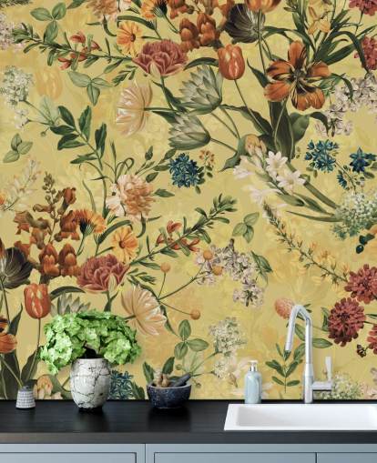 papier peint floral country